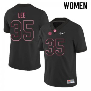 NCAA Women's Alabama Crimson Tide #35 Shane Lee Stitched College 2019 Nike Authentic Black Football Jersey RX17H35IU